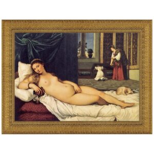 Design Toscano DA1961 16 1/2 Inch The Venus of Urbino 1538 Canvas Replica Painting - Small