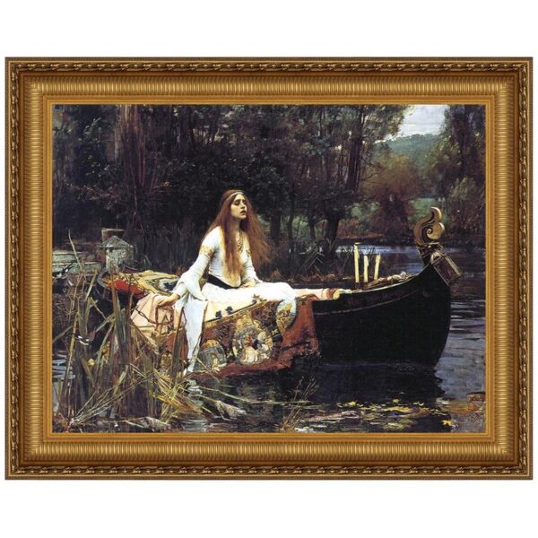 Design Toscano DA1982 29 1/4 Inch Lady of Shalott 1888 Canvas Replica Painting - Medium