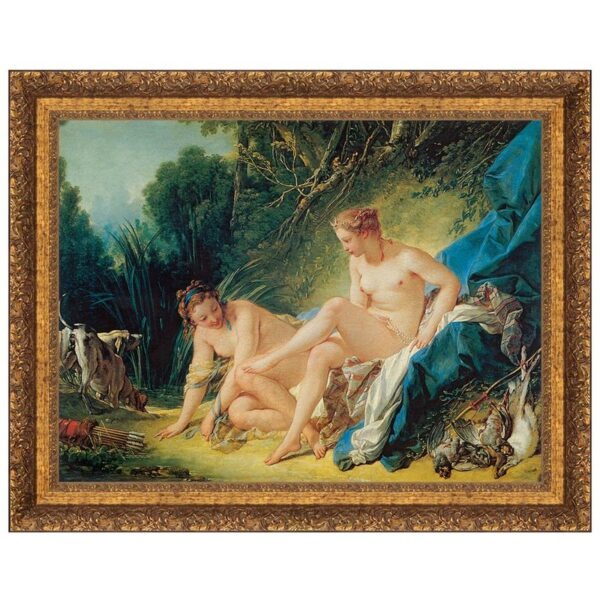 Design Toscano DA2062 27 Inch Diana Leaving Her Bath 1742 Canvas Replica Painting - Medium