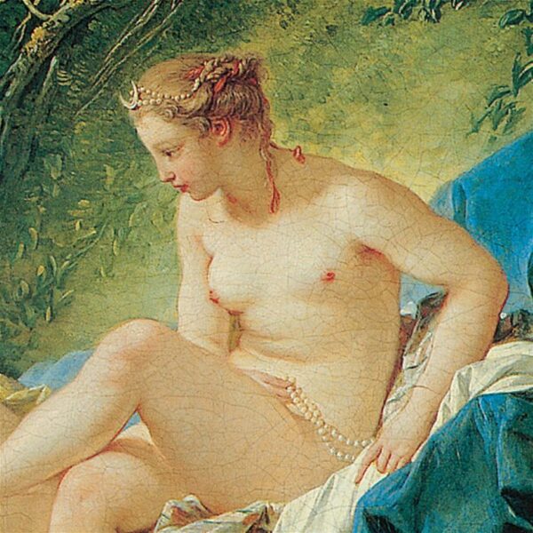 Design Toscano DA2063 39 Inch Diana Leaving Her Bath 1742 Canvas Replica Painting - Large