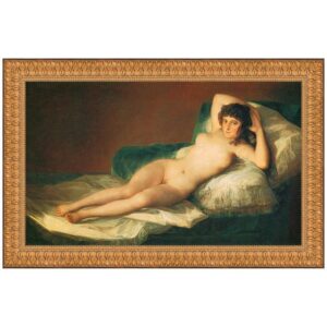 Design Toscano DA2152 28 1/2 Inch The Nude Maja La Maja Desnuda 1800 Canvas Replica Painting - Medium