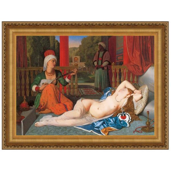 Design Toscano DA2174 49 1/4 Inch Odalisque with Slave 1842 Canvas Replica Painting - Grande