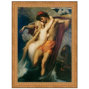 Design Toscano DA2194 37 Inch The Fisherman and The Syren 1858 Canvas Replica Painting - Grande