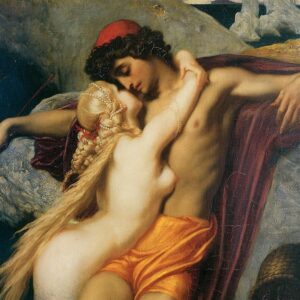 Design Toscano DA2193 31 Inch The Fisherman and The Syren 1858 Canvas Replica Painting - Large