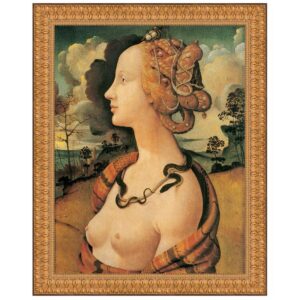 Design Toscano DA2291 14 1/2 Inch Portrait of Simonetta Vespucci 1480 Canvas Replica Painting - Small