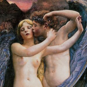 Design Toscano DA2382 20 Inch Cupid and Psyche 1891 Canvas Replica Painting - Medium