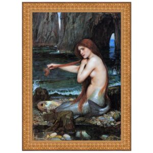 Design Toscano DA2403 30 Inch a Mermaid 1901 Canvas Replica Painting - Large