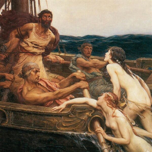 Design Toscano DA2594 46 1/4 Inch Ulysses and The Sirens 1909 Canvas Replica Painting - Grande