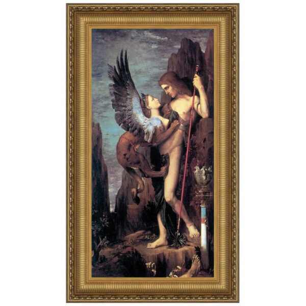 Design Toscano DA2622 18 1/4 Inch Oedipus and The Sphinx 1864 Canvas Replica Painting - Medium