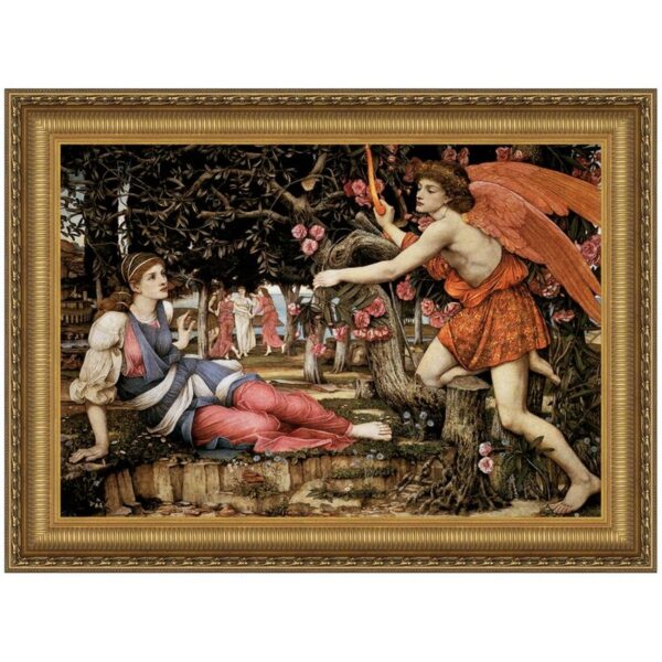 Design Toscano DA2661 17 1/4 Inch Love and The Maiden 1877 Canvas Replica Painting - Small