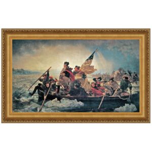 Design Toscano DA2803 41 1/4 Inch Washington Crossing The Delaware 1851 Framed Canvas Replica Painting - Large