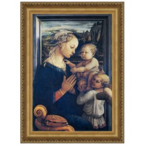 Design Toscano DA2884 36 3/4 Inch Madonna and Child with Two Angels 1465 Canvas Replica Painting - Grande