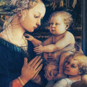 Design Toscano DA2882 22 1/4 Inch Madonna and Child with Two Angels 1465 Canvas Replica Painting - Medium