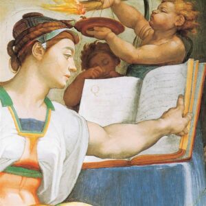 Design Toscano DA2902 25 3/4 Inch The Erythraean Sibyl 1509 Framed Canvas Replica Painting - Medium