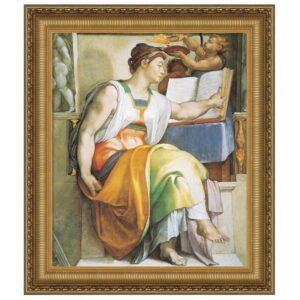 Design Toscano DA2901 15 3/4 Inch The Erythraean Sibyl 1509 Framed Canvas Replica Painting - Small