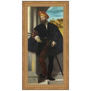 Design Toscano DA2913 22 1/2 Inch Portrait of a Man 1526 Canvas Replica Painting - Large