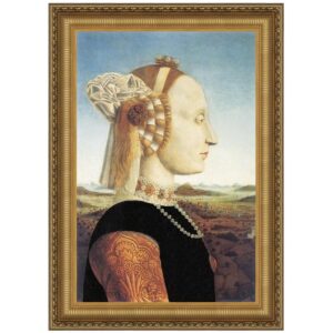 Design Toscano DA2944 35 1/4 Inch Portrait of Battista Sforza 1466 Canvas Replica Painting - Grande