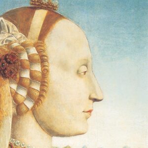 Design Toscano DA2943 27 3/4 Inch Portrait of Battista Sforza 1466 Canvas Replica Painting - Large