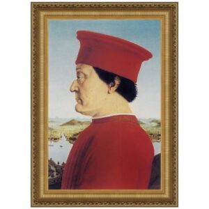 Design Toscano DA2951 14 1/4 Inch Portrait of Federico Da Montefeitro 1466 Canvas Replica Painting - Small