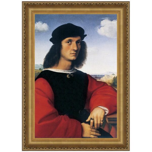 Design Toscano DA2963 27 3/4 Inch Portrait of Agnolo Doni 1506 Canvas Replica Painting - Large