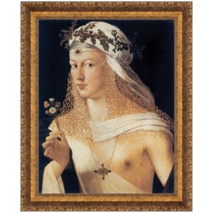 Design Toscano DA2993 27 Inch Idealized Portrait of a Courtesan Framed Canvas Replica Painting - Large