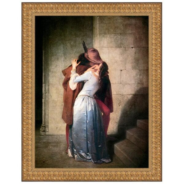 Design Toscano DA3122 23 Inch The Kiss 1859 Canvas Replica Painting - Medium