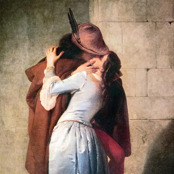 Design Toscano DA3122 23 Inch The Kiss 1859 Canvas Replica Painting - Medium