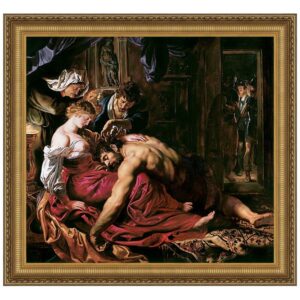 Design Toscano DA3192 23 3/4 Inch Samson and Delilah 1610 Canvas Replica Painting - Medium