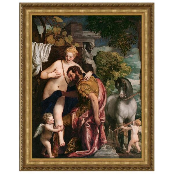 Design Toscano DA3222 24 1/4 Inch Venus and Mars United by Love 1570 Canvas Replica Painting - Medium