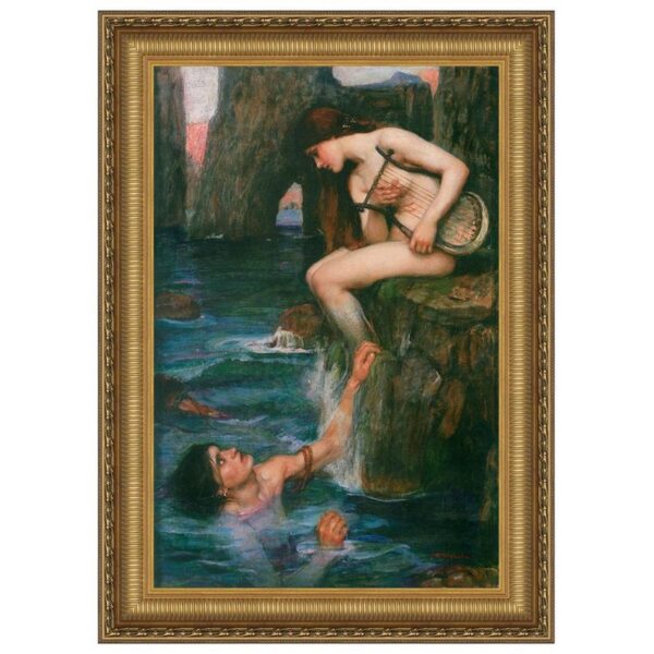 Design Toscano DA3251 14 1/4 Inch The Siren 1900 Canvas Replica Painting - Small