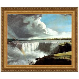 Design Toscano DA3303 39 1/4 Inch View of The Western Branch of The Falls of Niagara 1802 Canvas Replica Painting - Large