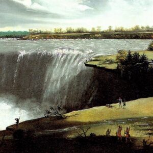 Design Toscano DA3303 39 1/4 Inch View of The Western Branch of The Falls of Niagara 1802 Canvas Replica Painting - Large