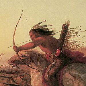 Design Toscano DA3331 15 1/2 Inch Indian Buffalo Hunt 1856 Canvas Replica Painting - Small