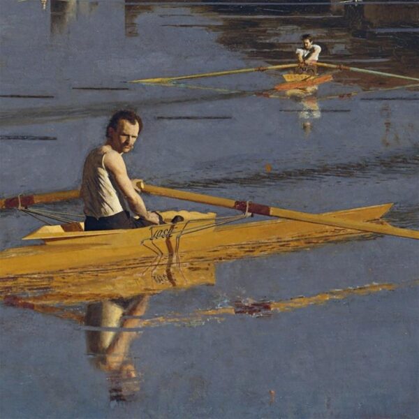 Design Toscano DA3393 39 1/2 Inch The Champion Single Sculls 1871 Canvas Replica Painting - Large