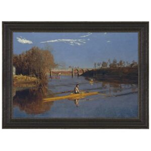 Design Toscano DA3391 15 1/2 Inch The Champion Single Sculls 1871 Canvas Replica Painting - Small