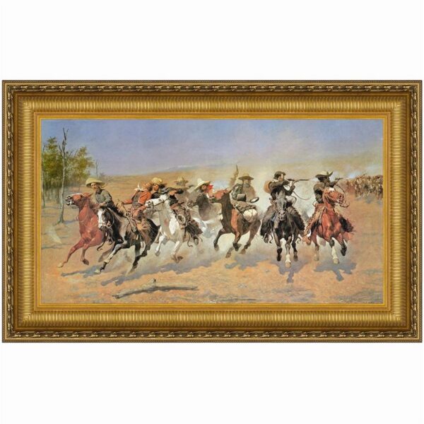 Design Toscano DA3444 48 1/4 Inch a Dash For The Timber 1889 Canvas Replica Painting - Grande