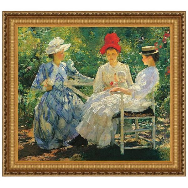 Design Toscano DA3472 26 1/4 Inch Three Sisters a Study in June Sunlight 1890 Canvas Replica Painting - Medium