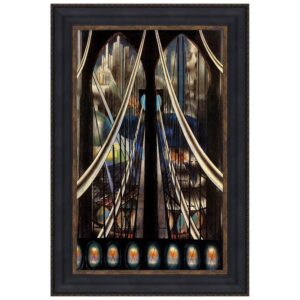 Design Toscano DA3543 25 3/4 Inch The Brooklyn Bridge Framed Canvas Replica Painting - Large