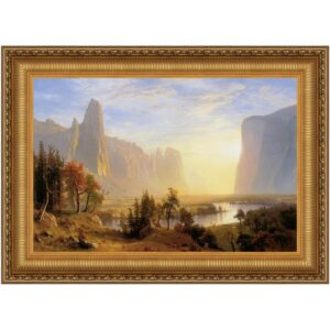 Design Toscano DA3561 16 1/4 Inch Yosemite Valley 1868 Framed Canvas Replica Painting - Small