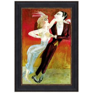 Design Toscano DA3652 19 1/4 Inch Modern Couple Dancing Framed Canvas Replica Painting - Medium