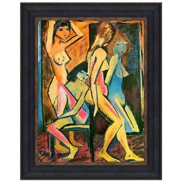 Design Toscano DA3724 37 3/4 Inch Three Nudes Before The Mirror 1912 Canvas Replica Painting - Grande