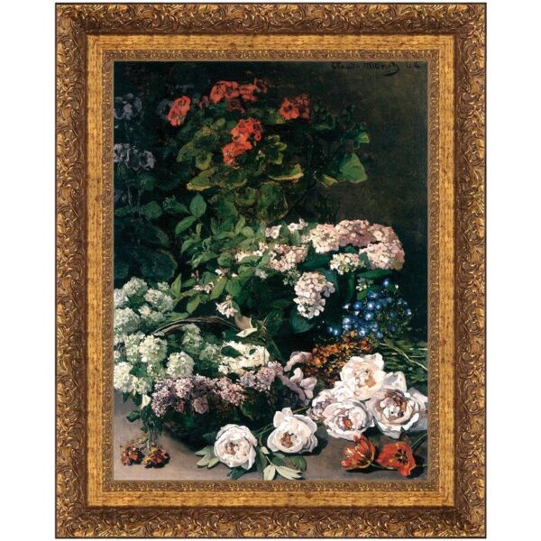 Design Toscano DA3782 22 Inch Spring Flowers 1864 Canvas Replica Painting - Medium