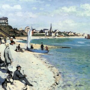 Design Toscano DA3813 37 1/4 Inch Regatta at Sainte Adresse 1867 Canvas Replica Painting - Large