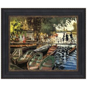 Design Toscano DA3831 14 3/4 Inch Bathers at Grenouillere 1869 Canvas Replica Painting - Small