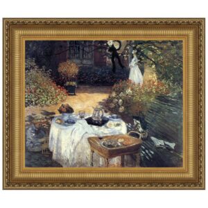 Design Toscano DA3882 28 1/4 Inch The Luncheon Monets Garden at Argenteuil 1873 Canvas Replica Painting - Medium