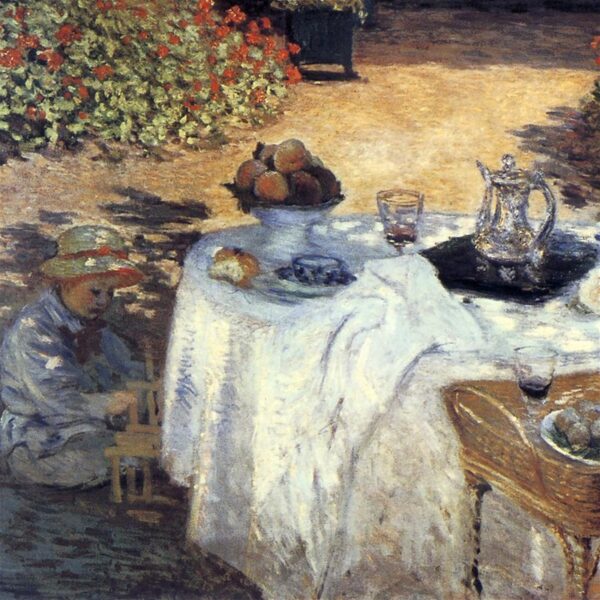 Design Toscano DA3882 28 1/4 Inch The Luncheon Monets Garden at Argenteuil 1873 Canvas Replica Painting - Medium