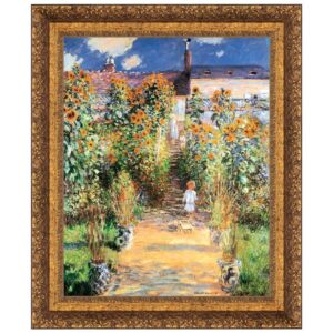 Design Toscano DA4042 22 1/2 Inch The Artists Garden at Vetheuil 1880 Canvas Replica Painting - Medium