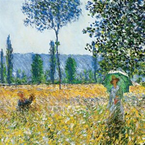 Design Toscano DA4113 35 1/4 Inch Sunlight Effect Under The Poplars 1887 Canvas Replica Painting - Large