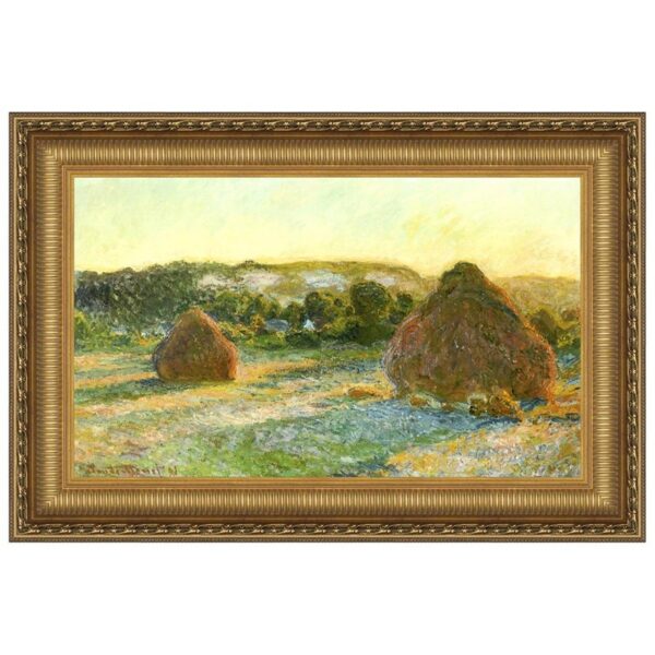 Design Toscano DA4144 49 1/4 Inch Wheatstacks End of Summer 1891 Canvas Replica Painting - Grande