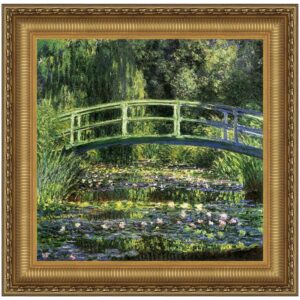 Design Toscano DA4161 16 1/4 Inch Bridge Over a Pond of Water Lilies 1899 Canvas Replica Painting - Small